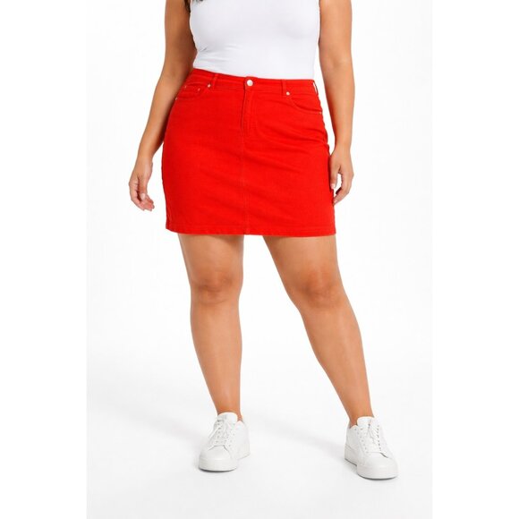 Jones New York Dresses & Skirts - 🧡 Jones New York Sport Orange Stretch Denim Mini Skirt 16 🧡